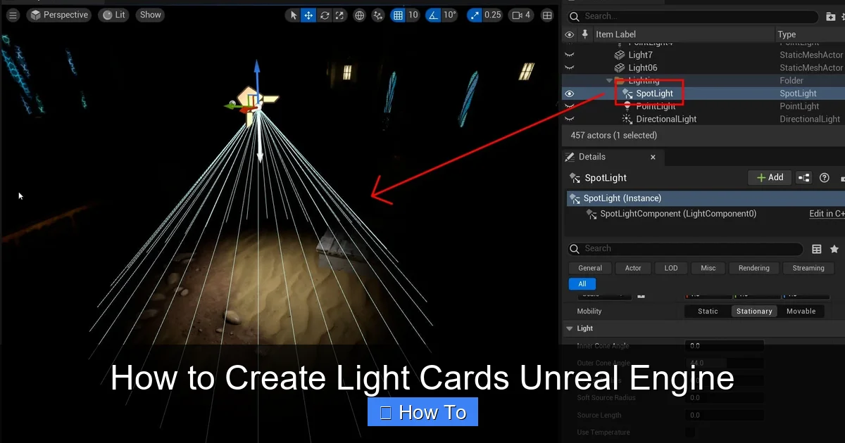 How to Create Light Cards Unreal Engine