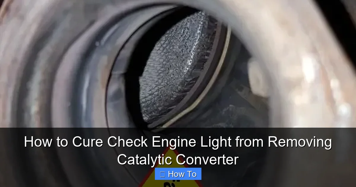 How to Cure Check Engine Light from Removing Catalytic Converter