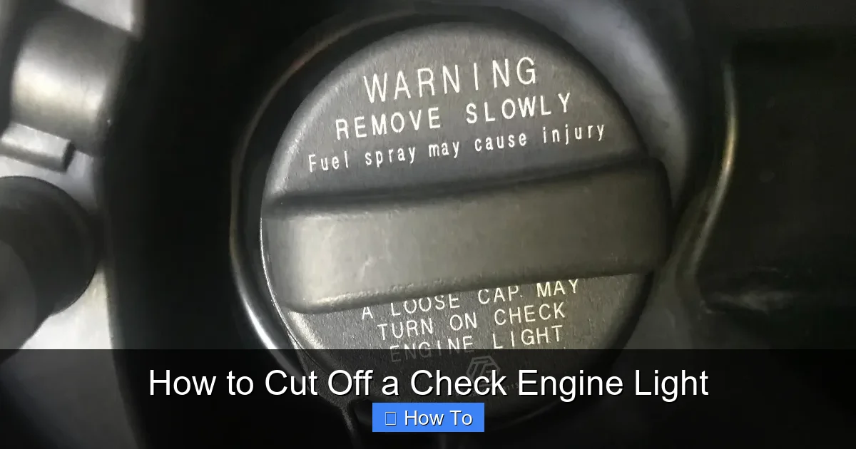 How to Cut Off a Check Engine Light
