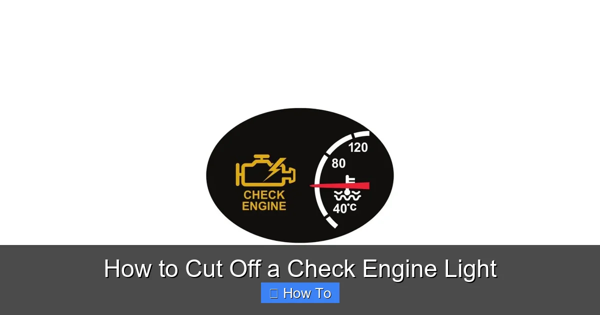 How to Cut Off a Check Engine Light
