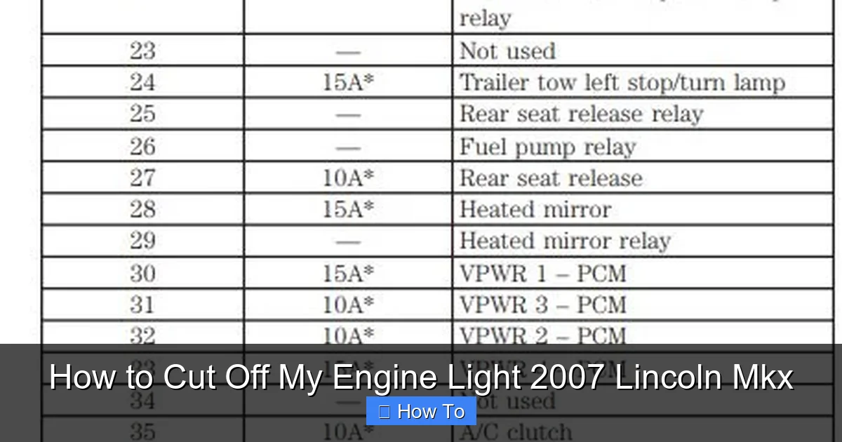 How to Cut Off My Engine Light 2007 Lincoln Mkx