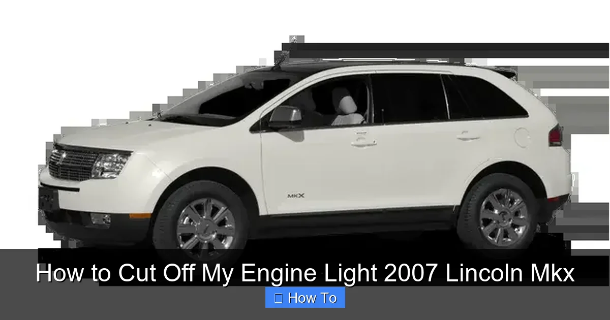 How to Cut Off My Engine Light 2007 Lincoln Mkx