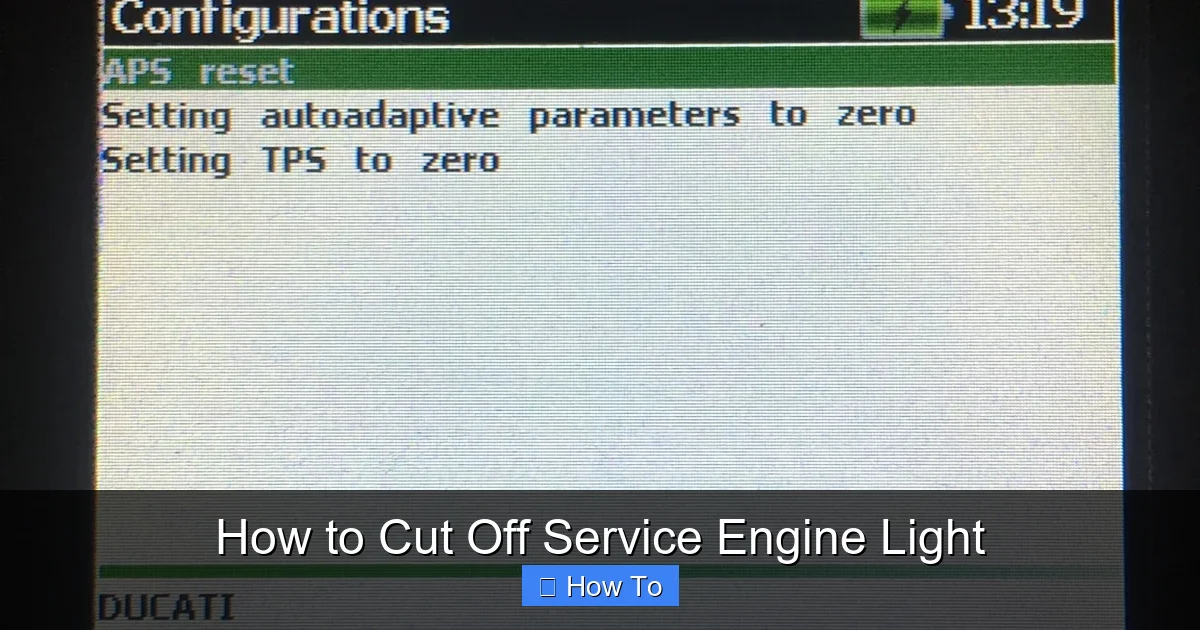 How to Cut Off Service Engine Light