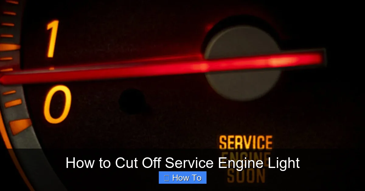 How to Cut Off Service Engine Light
