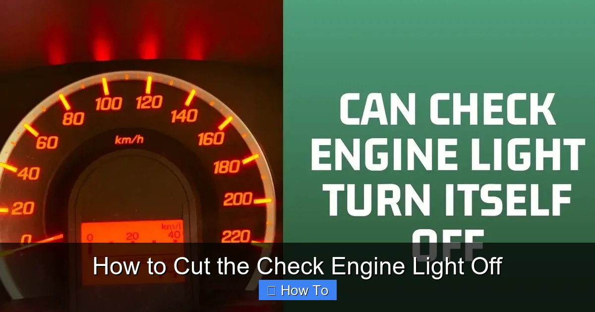 How to Cut the Check Engine Light Off