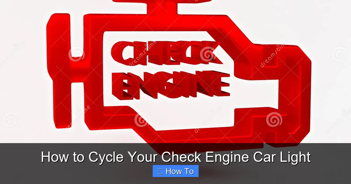 How to Cycle Your Check Engine Car Light