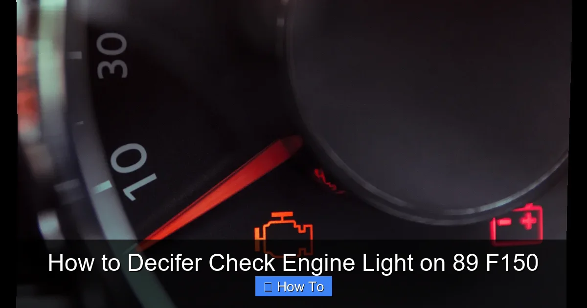 How to Decifer Check Engine Light on 89 F150