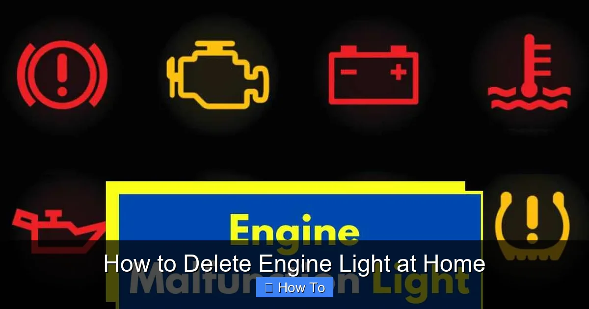 How to Delete Engine Light at Home
