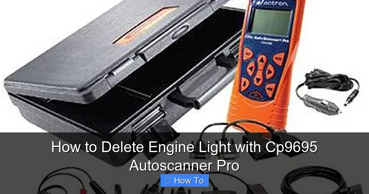 How to Delete Engine Light with Cp9695 Autoscanner Pro