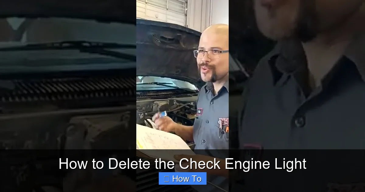 How to Delete the Check Engine Light