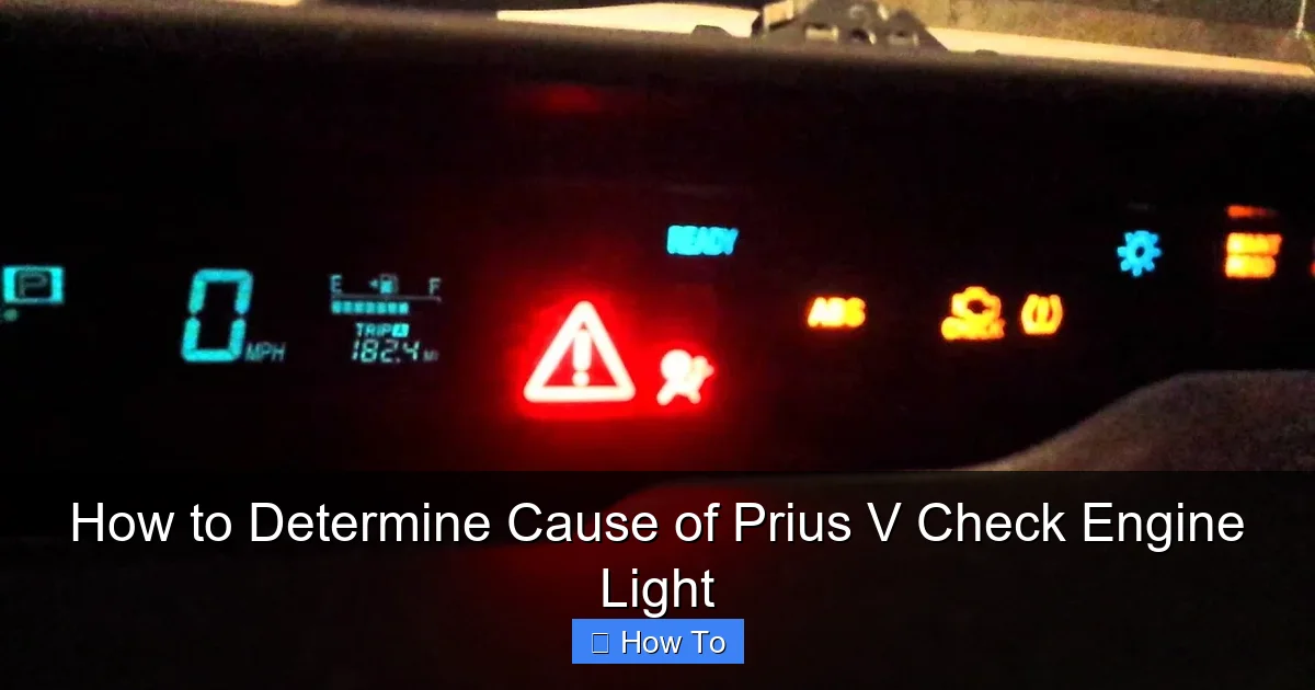 How to Determine Cause of Prius V Check Engine Light