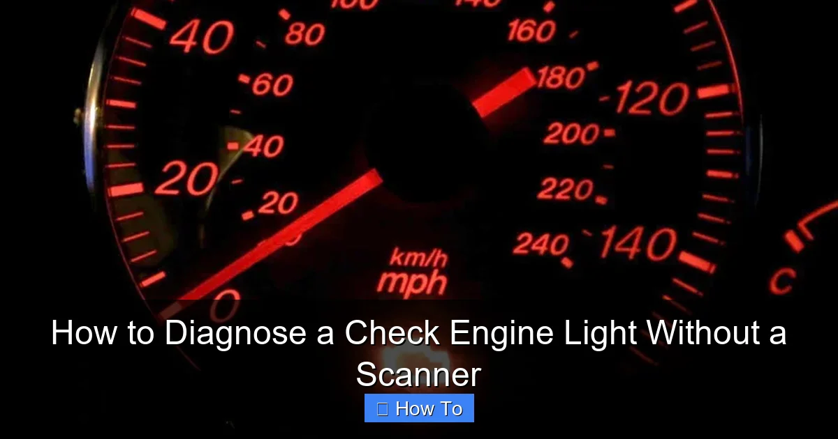 How to Diagnose a Check Engine Light Without a Scanner