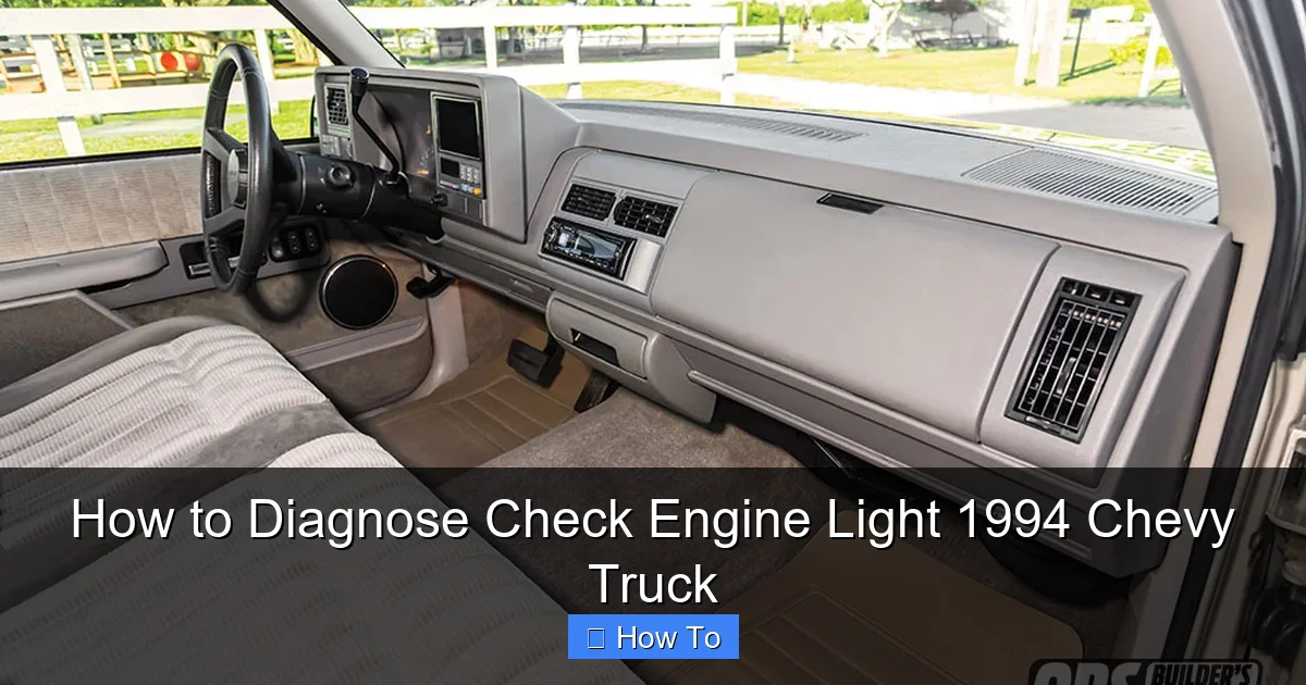 How to Diagnose Check Engine Light 1994 Chevy Truck