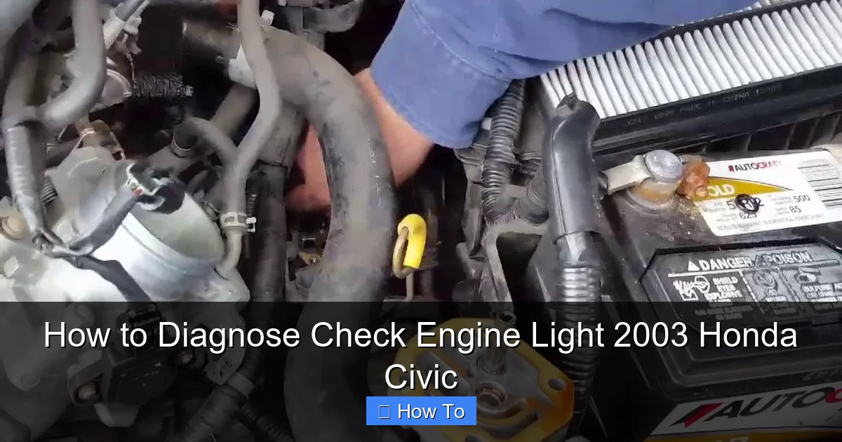 How to Diagnose Check Engine Light 2003 Honda Civic