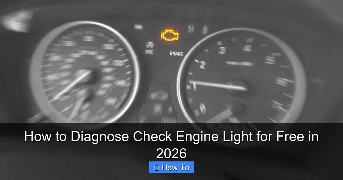 How to Diagnose Check Engine Light for Free in 2026
