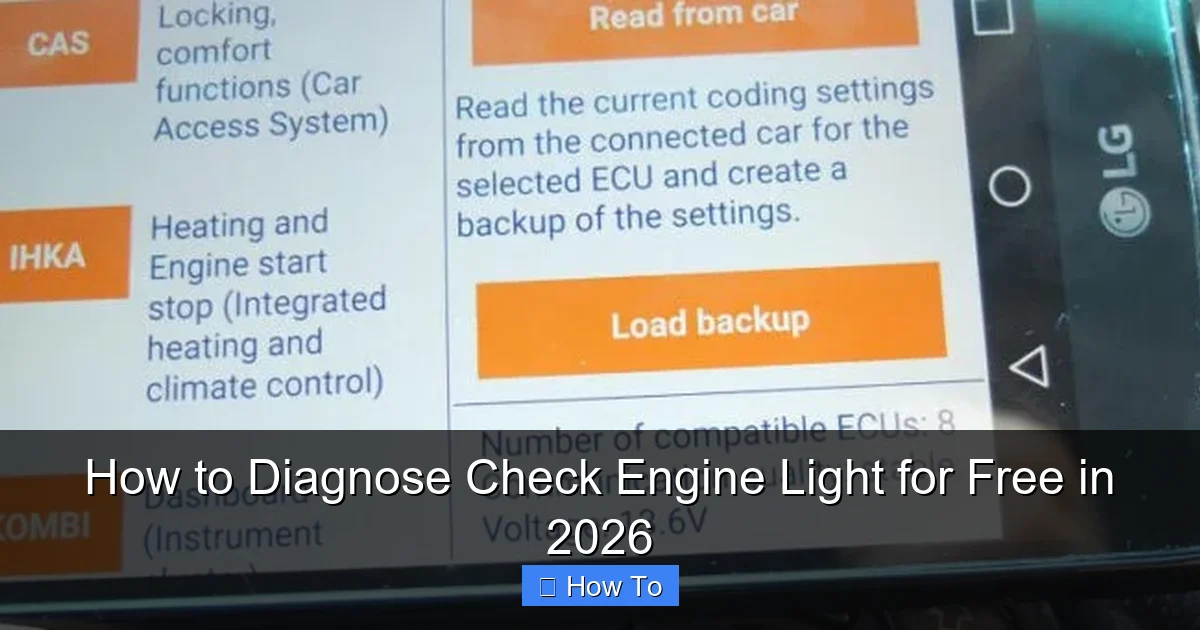 How to Diagnose Check Engine Light for Free in 2026