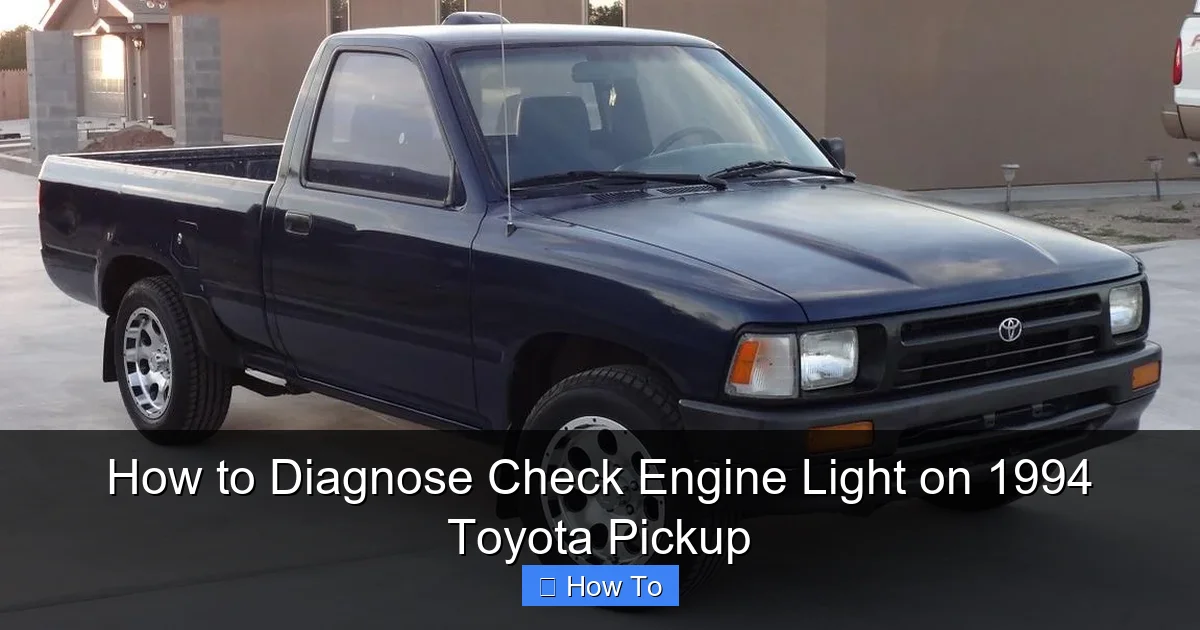 How to Diagnose Check Engine Light on 1994 Toyota Pickup