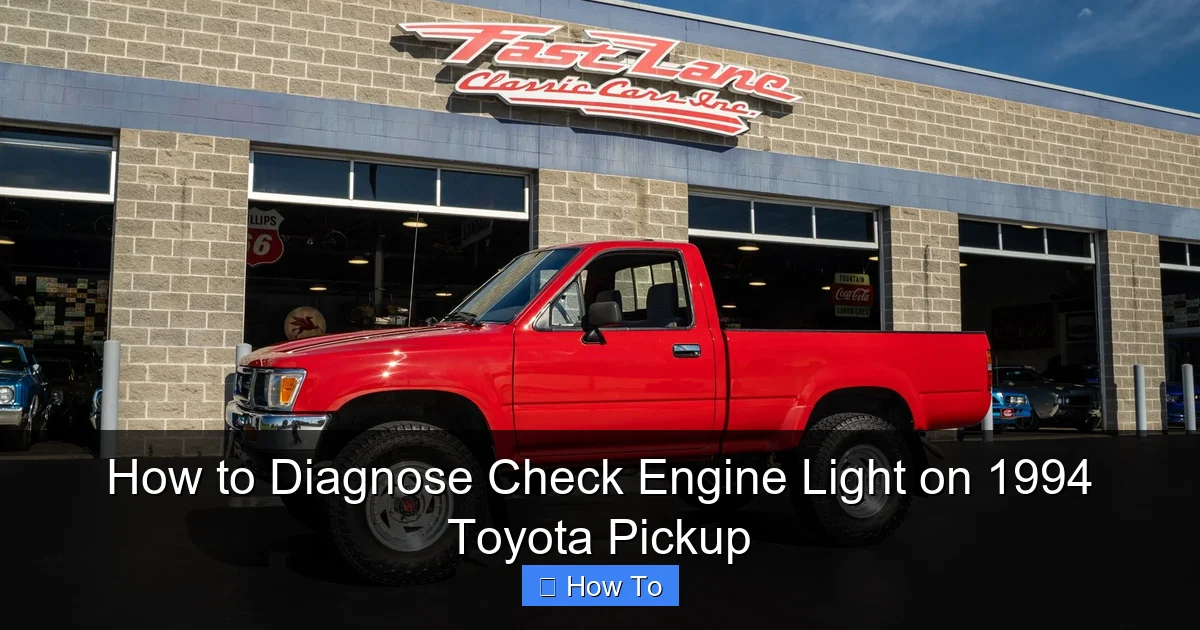 How to Diagnose Check Engine Light on 1994 Toyota Pickup