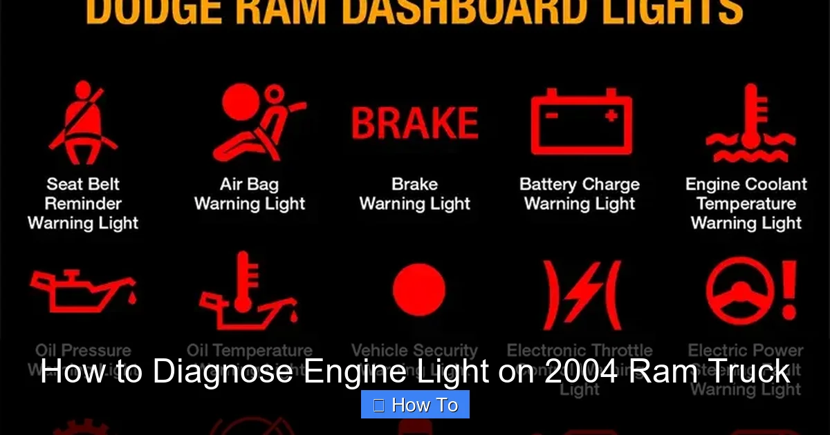 How to Diagnose Engine Light on 2004 Ram Truck
