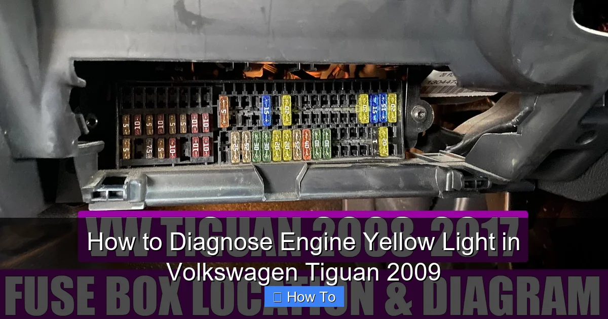 How to Diagnose Engine Yellow Light in Volkswagen Tiguan 2009