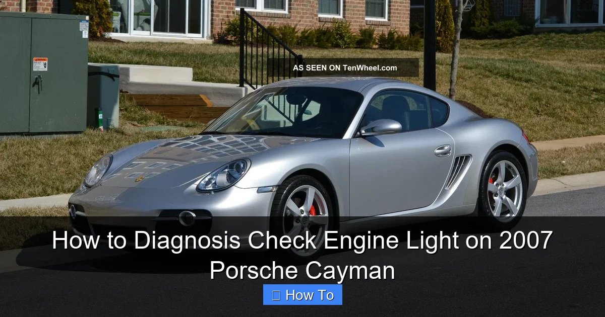 How to Diagnosis Check Engine Light on 2007 Porsche Cayman