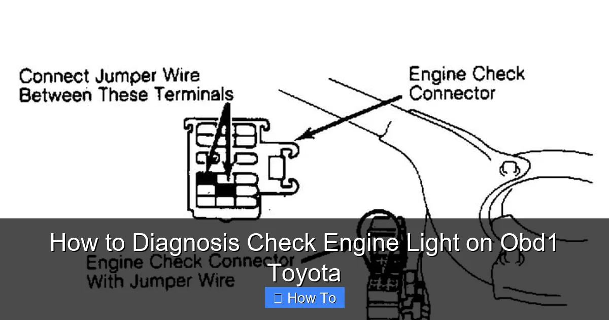 How to Diagnosis Check Engine Light on Obd1 Toyota