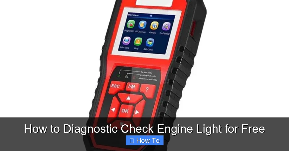 How to Diagnostic Check Engine Light for Free