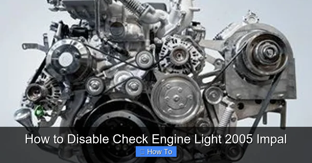 How to Disable Check Engine Light 2005 Impal