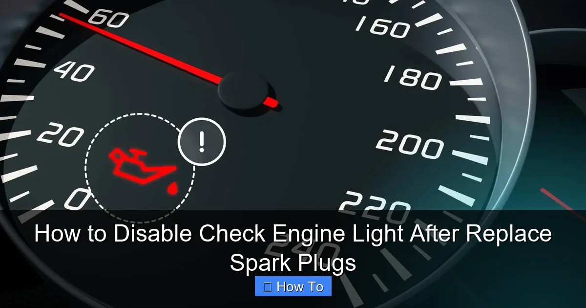 How to Disable Check Engine Light After Replace Spark Plugs