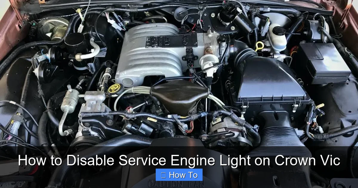 How to Disable Service Engine Light on Crown Vic