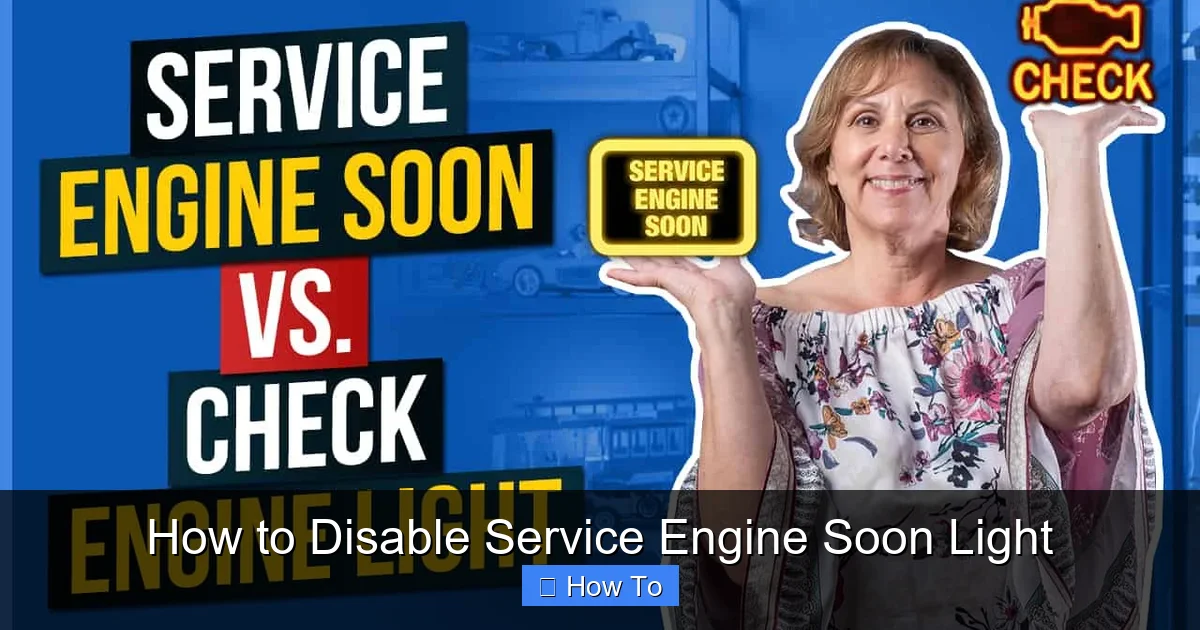 How to Disable Service Engine Soon Light