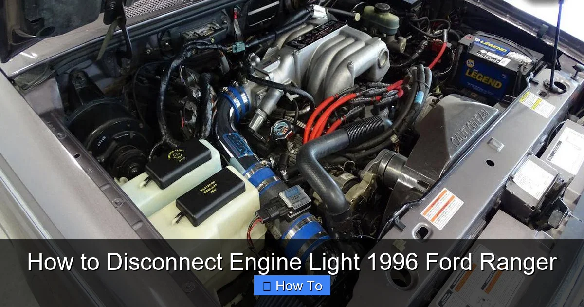 How to Disconnect Engine Light 1996 Ford Ranger