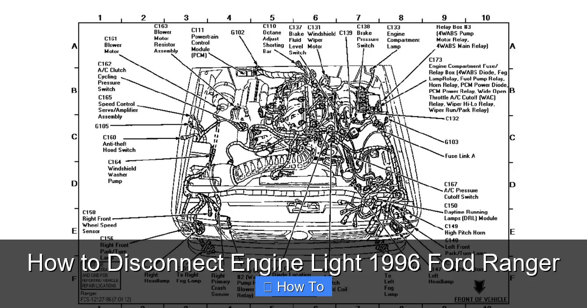 How to Disconnect Engine Light 1996 Ford Ranger