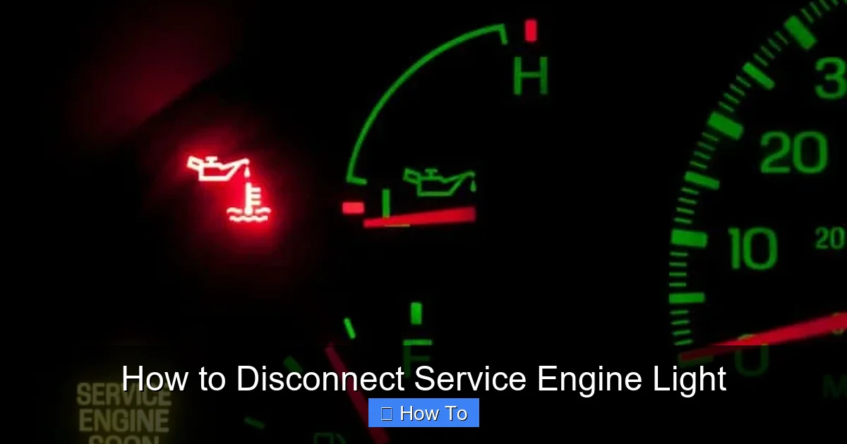 How to Disconnect Service Engine Light