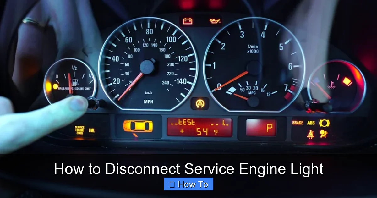 How to Disconnect Service Engine Light