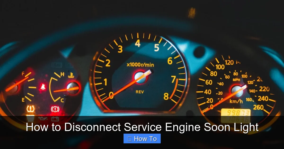 How to Disconnect Service Engine Soon Light