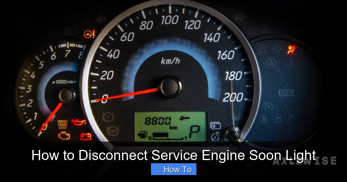 How to Disconnect Service Engine Soon Light