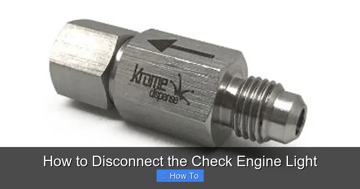 How to Disconnect the Check Engine Light