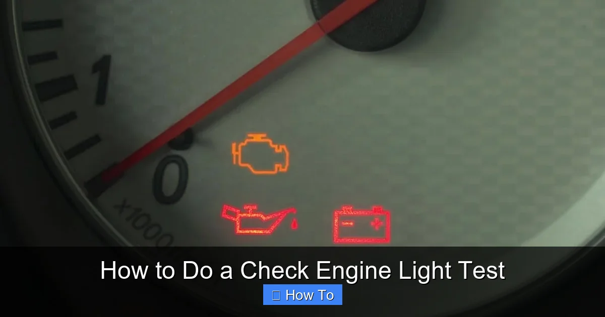 How to Do a Check Engine Light Test