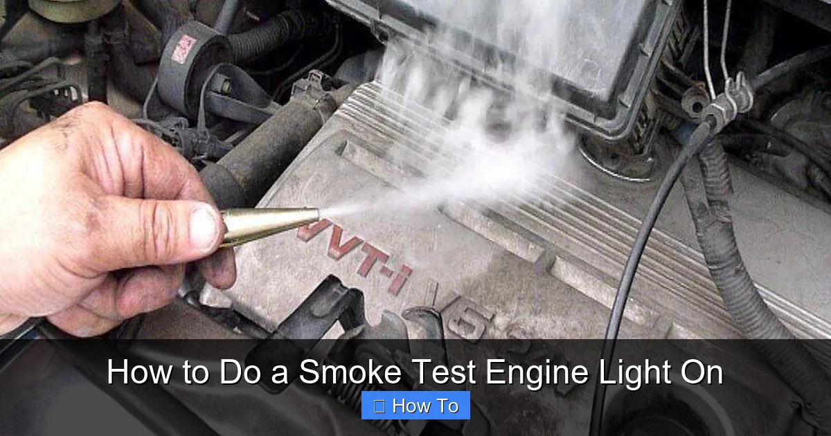 How to Do a Smoke Test Engine Light On