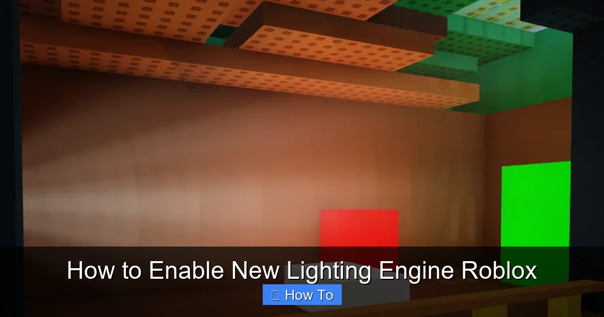 How to Enable New Lighting Engine Roblox