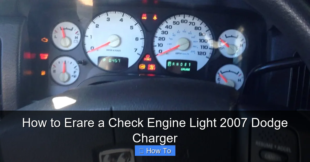 How to Erare a Check Engine Light 2007 Dodge Charger