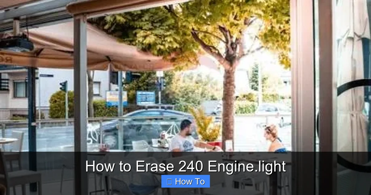 How to Erase 240 Engine.light