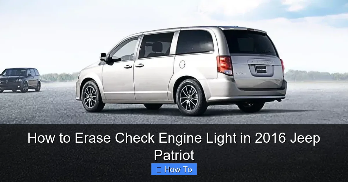How to Erase Check Engine Light in 2016 Jeep Patriot