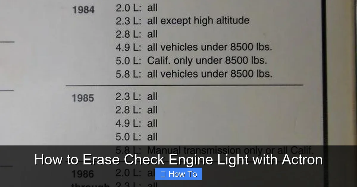 How to Erase Check Engine Light with Actron
