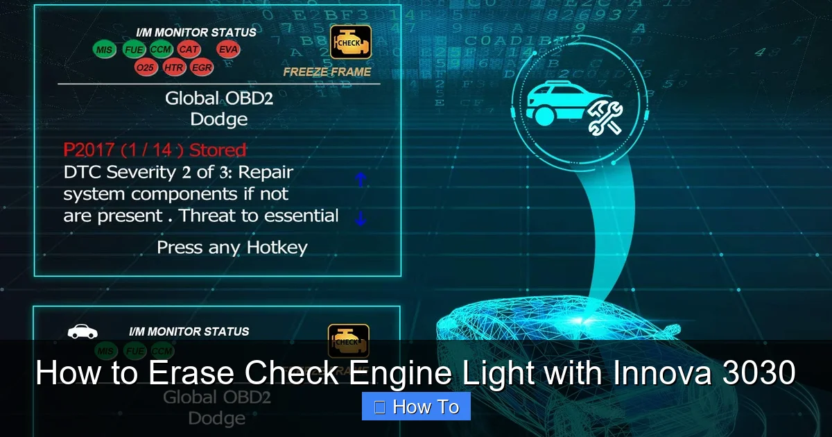 How to Erase Check Engine Light with Innova 3030