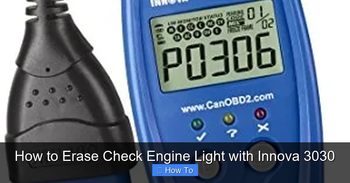 How to Erase Check Engine Light with Innova 3030