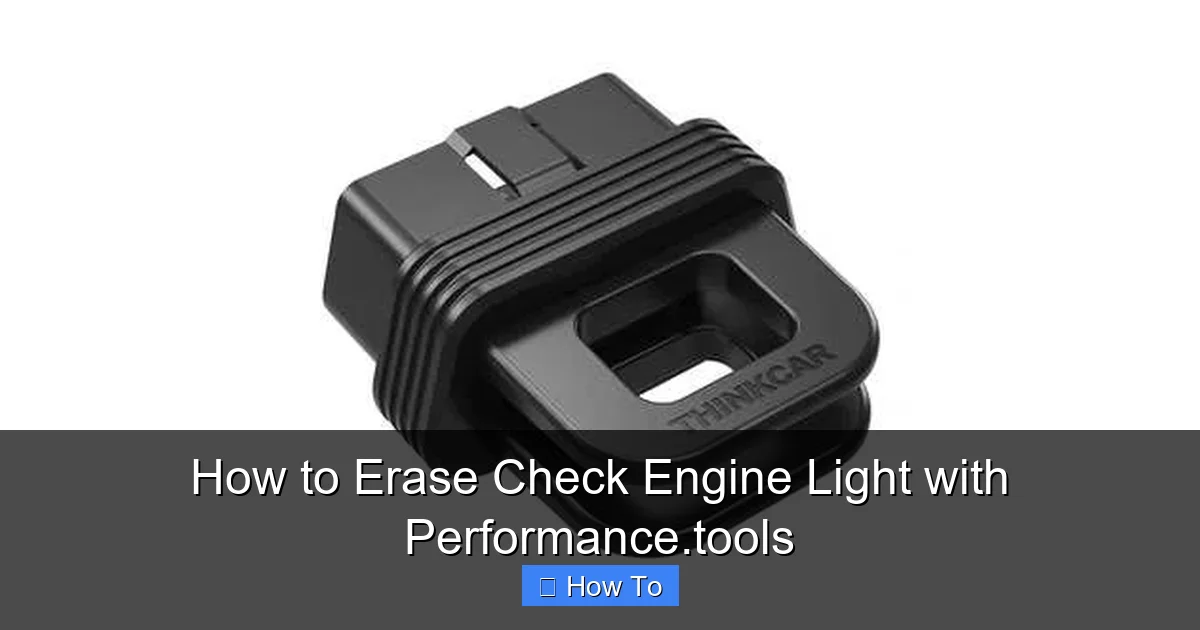 How to Erase Check Engine Light with Performance.tools