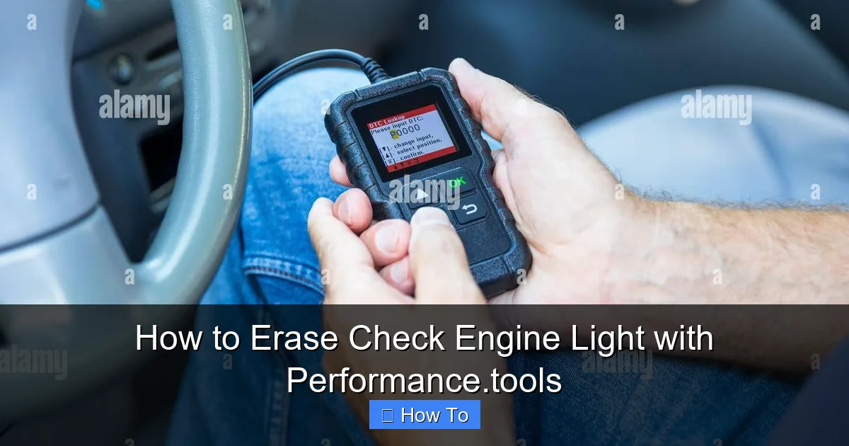 How to Erase Check Engine Light with Performance.tools