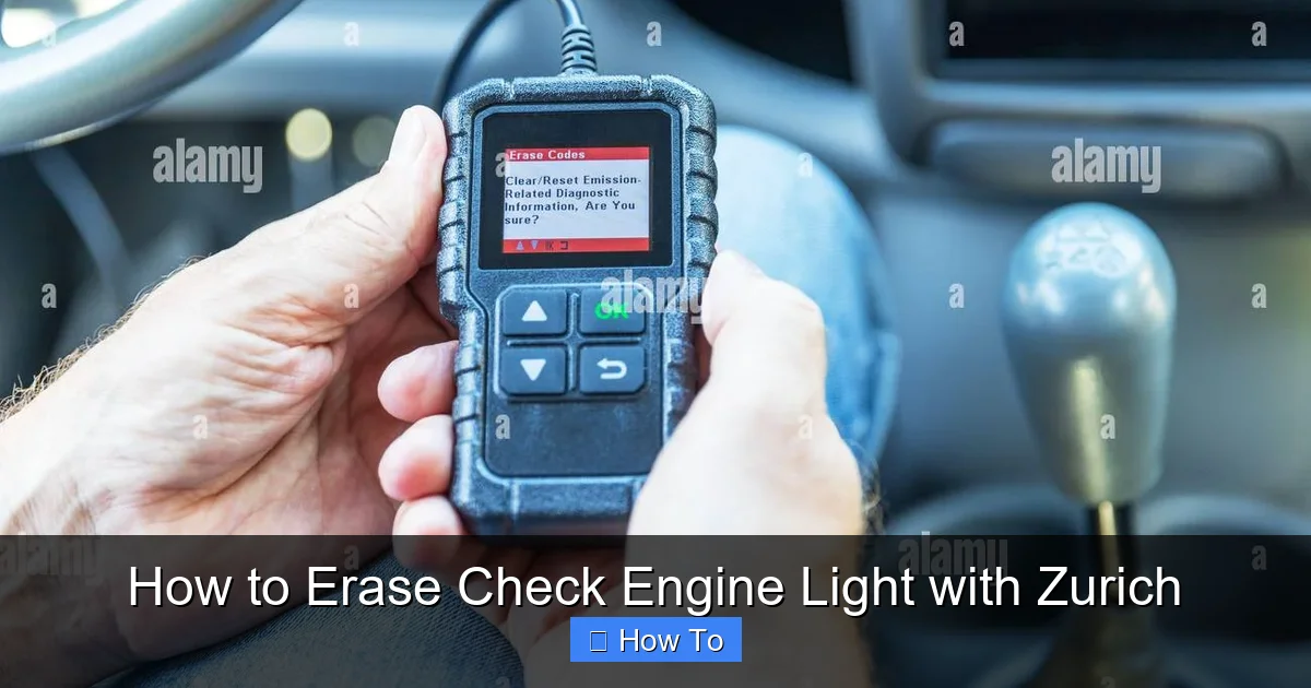 How to Erase Check Engine Light with Zurich